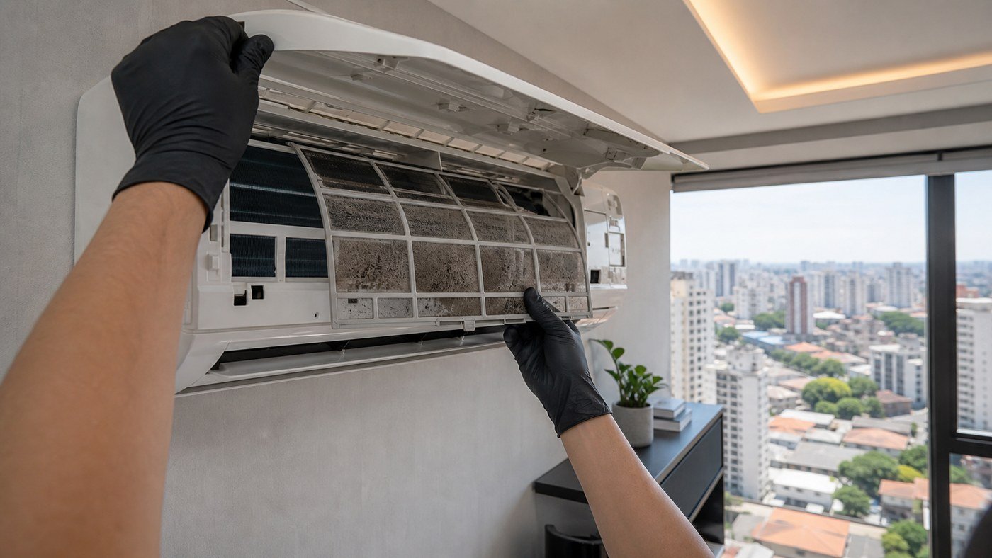 Higienização de ar-condicionado no Tatuapé: preparo antes do calor e uso diário - LimpoSim Higienização em São Paulo