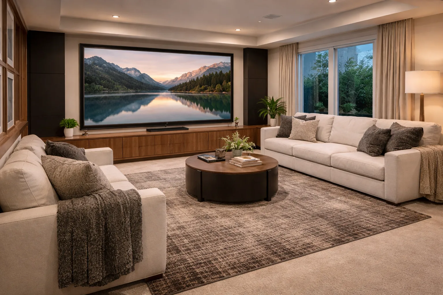 Tapete higienizado em sala de estar residencial em São Paulo - LimpoSim