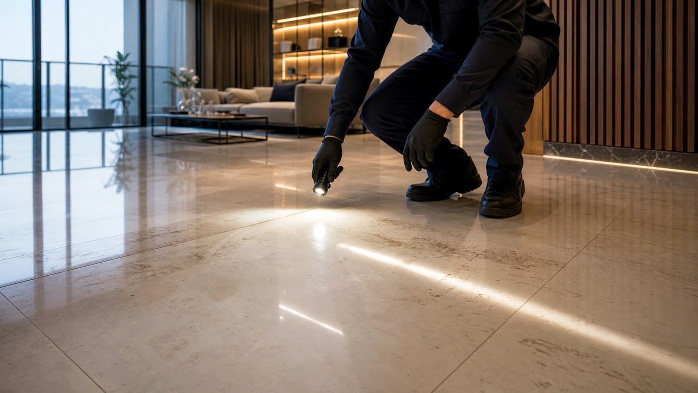 Produto errado no porcelanato polido: como manchas e perda de brilho começam - LimpoSim Higienização em São Paulo