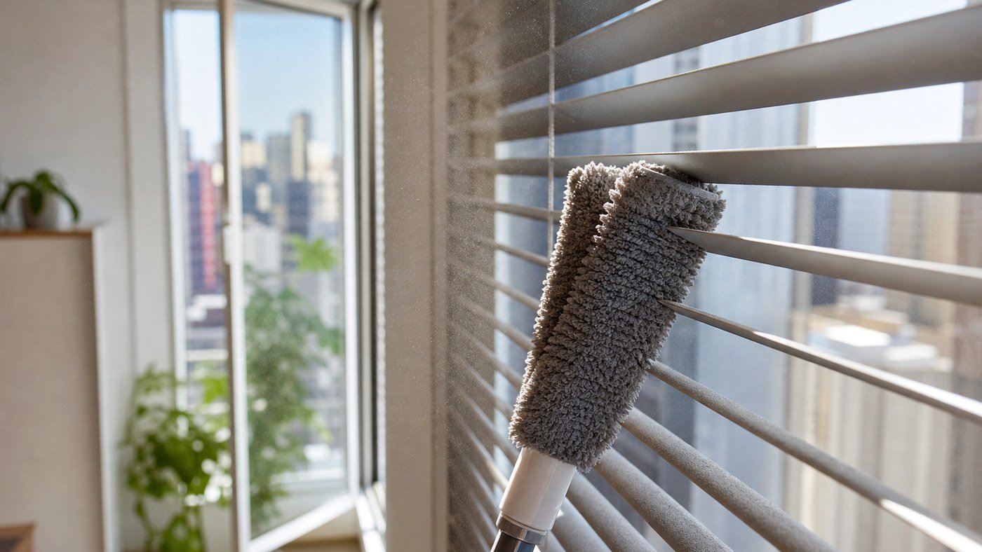 Persiana em apartamento: poeira fina, ventilação e escolha segura do método