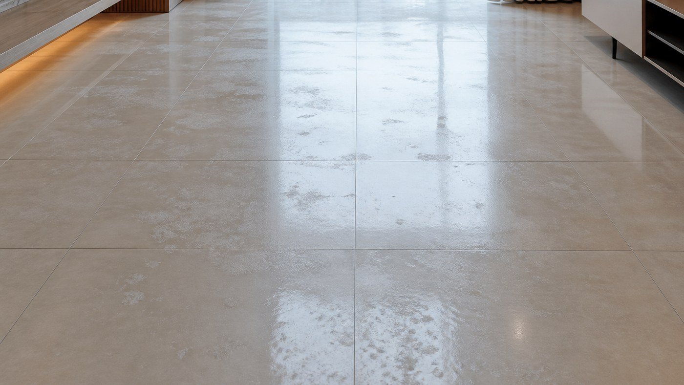 Porcelanato com marcas de produto: quando limpar mais não resolve e pode piorar