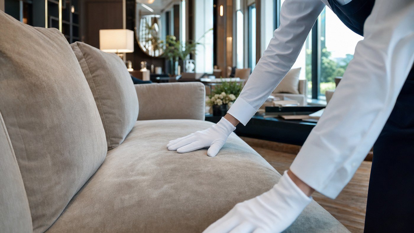 Sofá de veludo em decoração: como preservar textura antes de entregar o ambiente