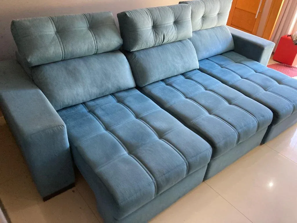 Detalhe do sofá antes da higienização